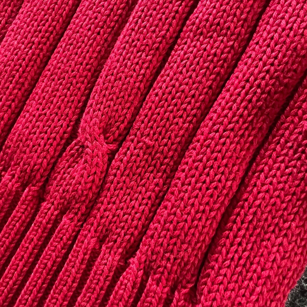 VTG J. Crew Oarsman Men's Small Red Cable Knit Cotton Crewneck Sweater Ribbed - Picture 4 of 9